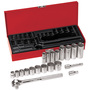 Klein Tools 3/8" Silver/Black/Red Steel Wrench Set