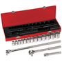 Klein Tools 1/2" Silver/Black/Red Steel Wrench Set