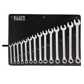 Klein Tools 3/8" - 1 1/4" Silver Nickel Chrome Plated Alloy Steel Wrench Set