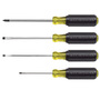Klein Tools 5 1/2" - 7 1/2" Silver/Yellow/Black Steel Cushion-Grip Screwdriver Set