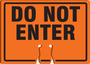 Accuform Signs® 10" X 14" Black/Orange Plastic Cone Top Sign "DO NOT ENTER"
