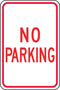 Accuform Signs® 18" X 12" Red/White Engineer Grade Reflective Aluminum Parking And Traffic Sign "NO PARKING"