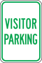 Accuform Signs® 18" X 12" Green/White Engineer Grade Reflective Aluminum Parking And Traffic Sign "VISITOR PARKING"