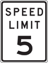Accuform Signs® 18" X 12" Black/White Engineer Grade Reflective Aluminum Parking And Traffic Sign "SPEED LIMIT 5"