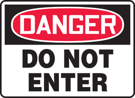 Accuform Signs® 10" X 14" Red/Black/White Plastic Safety Sign "DANGER DO NOT ENTER"