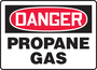 Accuform Signs® 10" X 14" Red/Black/White Aluminum Safety Sign "DANGER PROPANE GAS"