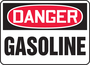 Accuform Signs® 7" X 10" White/Red/Black Aluminum Safety Sign "DANGER GASOLINE"