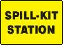 Accuform Signs® 7" X 10" Black/Yellow Plastic Safety Sign "SPILL-KIT STATION"