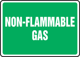 Accuform Signs® 7" X 10" White/Green Plastic Safety Sign "NON-FLAMMABLE GAS"