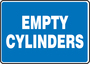 Accuform Signs® 10" X 14" Blue/White Plastic Safety Sign "EMPTY CYLINDERS"