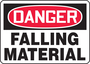 Accuform Signs® 10" X 14" Black/Red/White Aluminum Safety Sign "DANGER FALLING MATERIAL"