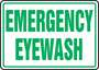 Accuform Signs® 10" X 14" White/Green Plastic Safety Sign "EMERGENCY EYEWASH"
