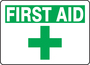 Accuform Signs® 10" X 14" Green/White Plastic Safety Sign "FIRST AID"