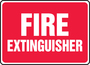 Accuform Signs® 10" X 14" White/Red Plastic Safety Sign "FIRE EXTINGUISHER"