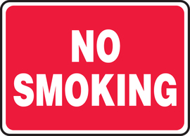 Accuform Signs® 7" X 10" White/Red Plastic Safety Sign "NO SMOKING"