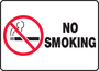 Accuform Signs® 7" X 10" Black/Red/White Adhesive Vinyl Safety Sign "NO SMOKING"