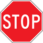 Accuform Signs® 12" X 12" White/Red Plastic Safety Sign "STOP"