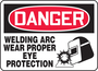 Accuform Signs® 10" X 14" Red/Black/White Aluma-Lite™ Safety Sign "DANGER WELDING ARC WEAR PROPER EYE PROTECTION"