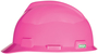 MSA Pink V-Gard® Polyethylene Cap Style Hard Hat With Pinlock/4 Point Pinlock Suspension