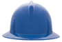 MSA Blue Topgard® Polycarbonate Full Brim Hard Hat With Ratchet/4 Point Ratchet Suspension