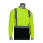Protective Industrial Products Medium Hi-Viz Yellow And Black Polyester/Birdseye Mesh Long Sleeve T-Shirt