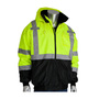 Protective Industrial Products Medium Hi-Viz Yellow And Black Polyester/Fleece Jacket