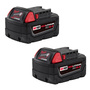 Milwaukee® M18™ REDLITHIUM™ 18 Volt 5 Amp Hour Battery (Two Pack)