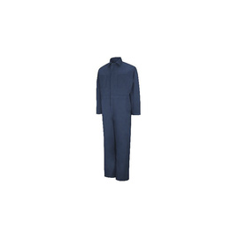 Red Kap® Small/Long Navy 7.25 Ounce 65% Polyester/35% Combed Coveralls With Zipper Closure
