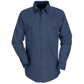 Bulwark 5X/Regular Navy Red Kap® 4.25 Ounce 65% Polyester/35% Cotton Long Sleeve Shirt With Button Closure