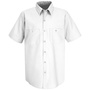 Red Kap® Large White 4.25 Ounce Polyester/Cotton Shirt With Button Closure