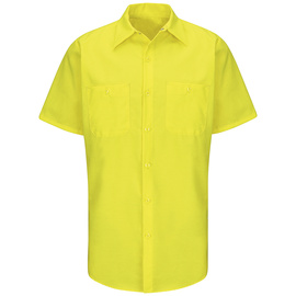 Bulwark X-Large Hi-Vis Yellow Red Kap® 4.25 Ounce 65% Polyester/35% Cotton Shirt