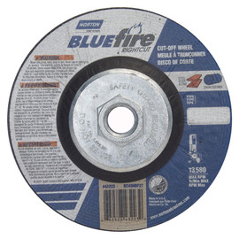 Norton® 4 1/2" X 1/16" X 5/8" - 11" BlueFire® RightCut® 36 Grit Aluminum Oxide Type 27/42 Depressed Center Cutting Wheel