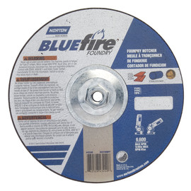 Norton® 9" X 1/8" X 5/8" - 11" BlueFire® 24 Grit Zirconia Alumina/Silicon Carbide Type 27 Depressed Center Grinding Wheel/Cutting Wheel