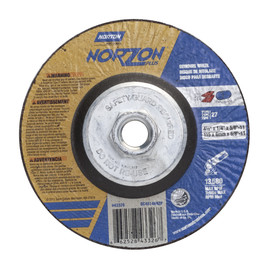Norton® 4 1/2" X 1/4" X 5/8" - 11 NorZon Plus® Extra Coarse Grit Ceramic Alumina Type 27 Depressed Center Grinding Wheel