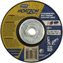 Norton® 5" X 1/8" X 5/8" - 11" NorZon Plus® Extra Coarse Grit Ceramic Alumina Type 27 Depressed Center Combination Wheel