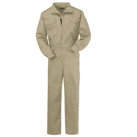 Bulwark® Small Regular Khaki Westex Ultrasoft® Twill/Cotton/Nylon Flame Resistant Coveralls With Zipper Front Closure