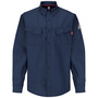 Bulwark® Large Regular Navy Blue Westex G2™ Fabrics By Milliken® Ripstop Twill/Cotton/Polyester Flame Resistant Work Shirt With Button Front Closure