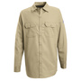 Bulwark® 4X Regular Khaki EXCEL FR® Cotton Flame Resistant Work Shirt With Button Front Closure