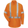 Bulwark® Large Regular Orange EXCEL FR® ComforTouch® Flame Resistant Work Shirt With Button Front Closure