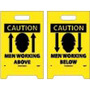 NMC™ 19" X 12" Yellow .04" Coroplast Floor Safety Sign "CAUTION MEN WORKING ABOVE"