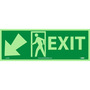 NMC™ 5" X 14" Phosphorescent .0045" Polyester Admittance And Exit Sign "EXIT"