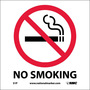 NMC™ 7" X 7" White .0045" Vinyl Smoking Control Sign "NO SMOKING"