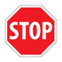NMC™ 24" X 24" White .08" Aluminum Parking And Traffic Sign "STOP"