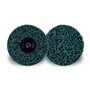 3M™ 3" X No Hole Extra Coarse Grade Aluminum Oxide Scotch-Brite™ Roloc™ Green Disc