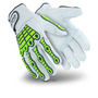 HexArmor® X-Large Chrome Series SuperFabric, Goatskin Leather And TPR Cut Resistant Gloves