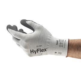 Ansell Size 10 HyFlex® Fiber Glass, HPPE, Nylon And Spandex Cut Resistant Gloves With Polyurethane Coated Palm