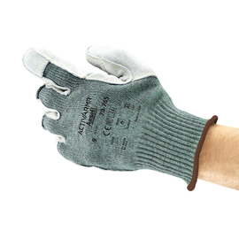 Ansell Size 9 ActivArmr® Acrylic, Nylon And Kevlar® Cut Resistant Gloves With Leather Coating