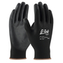 Protective Industrial Products Small G-Tek® 13 Gauge Black Polyurethane Palm And Finger Coated Work Gloves With Black Nylon Liner And Knit Wrist