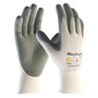 Protective Industrial Products Small MaxiFoam® Premium 15 Gauge Gray Nitrile Palm And Finger Coated Work Gloves With White Nylon Liner And Knit Wrist