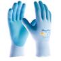 Protective Industrial Products Large MaxiFlex® Active 15 Gauge Light Blue Nitrile Palm And Finger Coated Work Gloves With Light Blue Nylon And Elastane Liner And Knit Wrist
